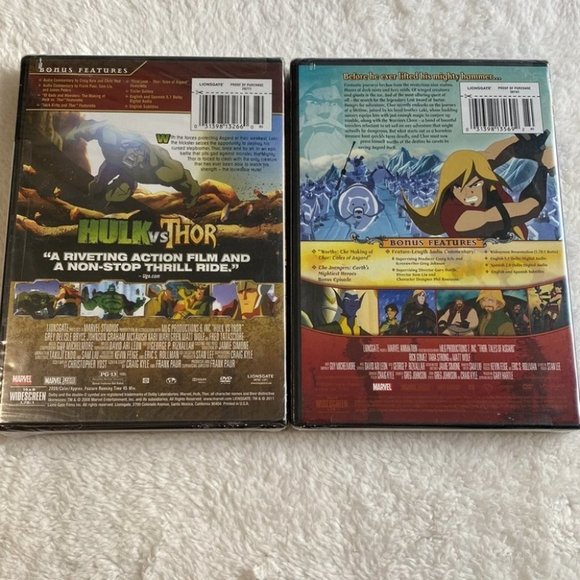 💕Thor: Tales of Asgard (DVD, 2011) & Hulk Vs Thor DVD - Picture 2 of 10